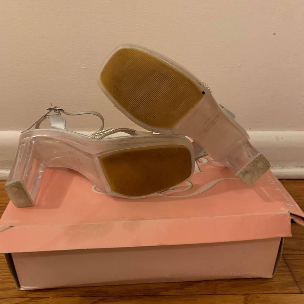 Clear/ Rhinestone Heels - Picture 3 of 5